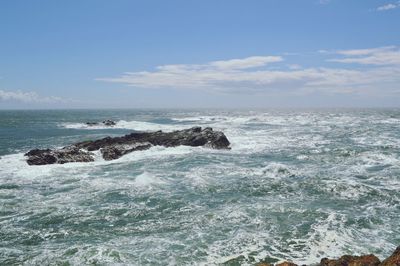 Scenic view of sea against sky