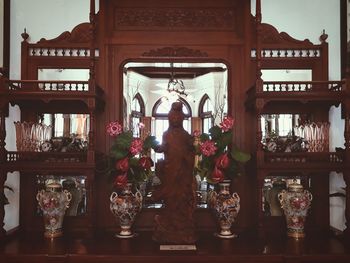 Statue in front of temple