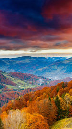 Scenic view of landscape during sunset
