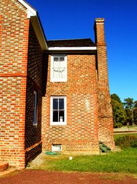 Exterior of house against blue sky