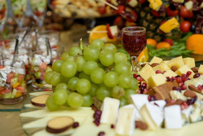 Close-up of served food
