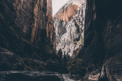 Panoramic view of rock formation amidst water