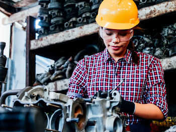 Portrait of woman working