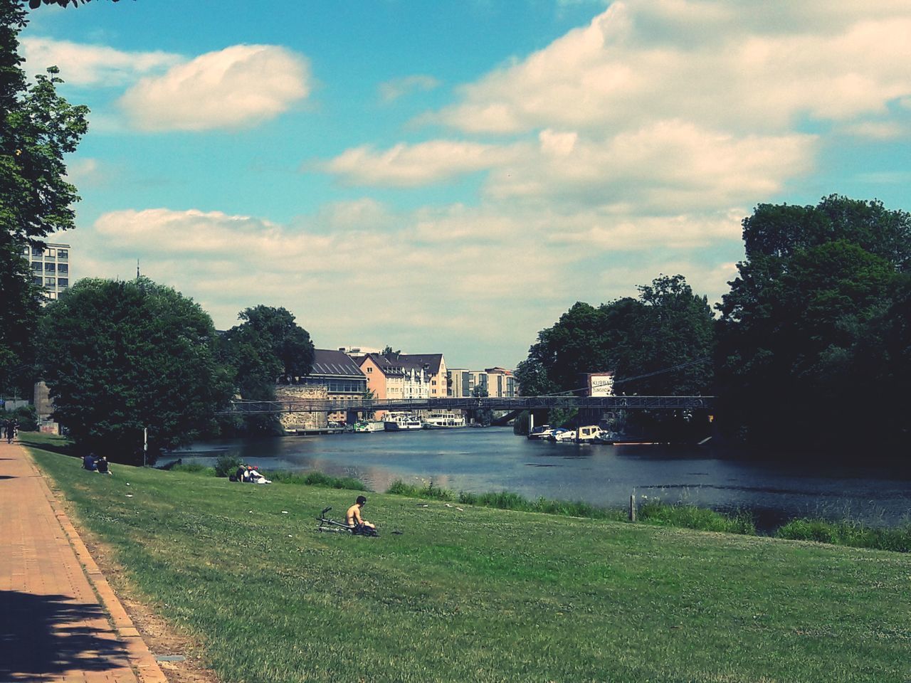 VIEW OF RIVER IN PARK