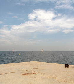 Scenic view of sea against sky