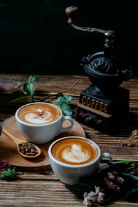 Close-up of coffee on table