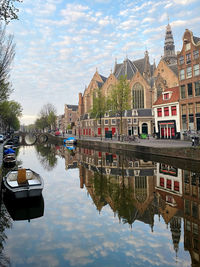 Reflection of buildings in canal