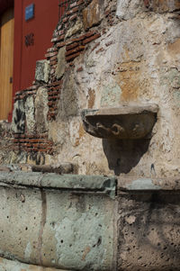 Close-up of old weathered wall