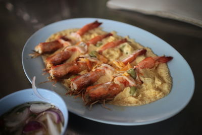 Close-up of food in plate