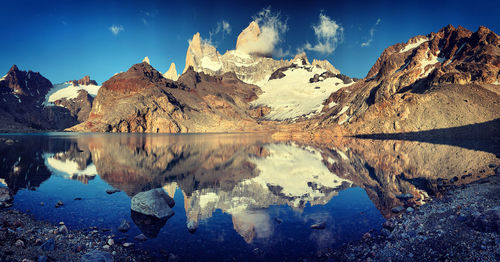 Reflection photography mount fitzroy el chalten patagonia 