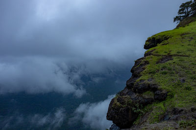 Scenic view of mountain against sky