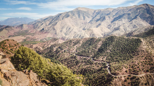 High angle view of landscape against sky