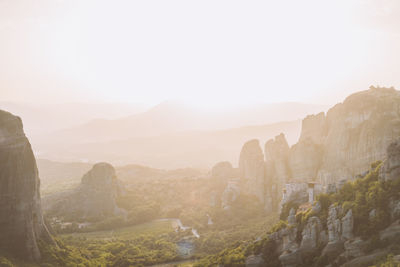 Scenic view of landscape against clear sky