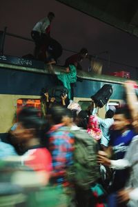 Group of people in bus