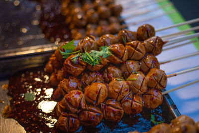 Close-up of dried for sale in market