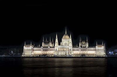 City lit up at night, budapest