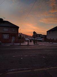 Road against sky during sunset