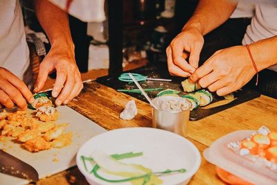 Close-up of served food