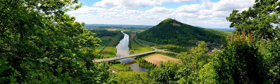 Ausblick von der porta-kanzel zum kaiser wilhelmdenkmal