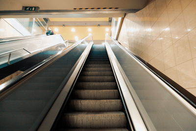 View of escalator