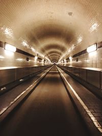 Empty illuminated tunnel