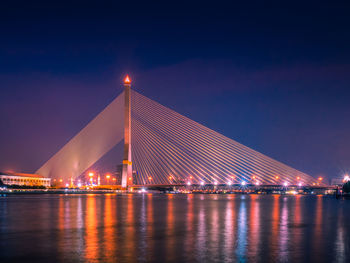 Illuminated city at night