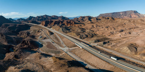 Aerial view of highway in california, united states.