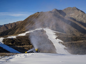 Scenic view of snowcapped mountain against sky