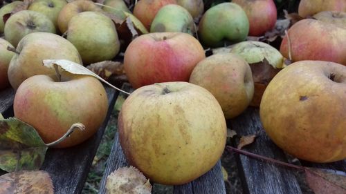 Close-up of apples for sale in market