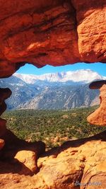 View of rock formations