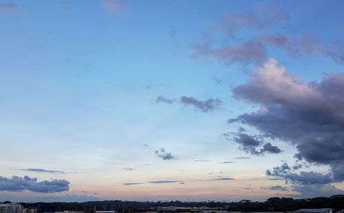 Scenic view of sky during sunset