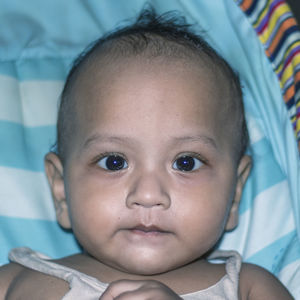 Close-up portrait of cute baby