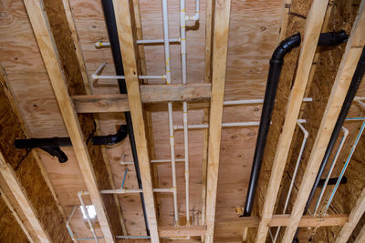 High angle view of building at construction site