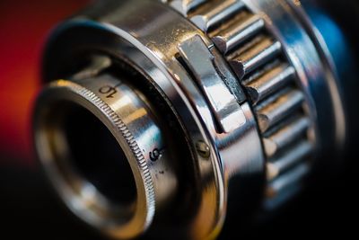 Close-up of old camera