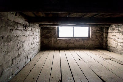 Interior of abandoned house