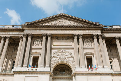 Low angle view of historical building against sky