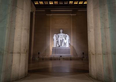 Statue in historic building