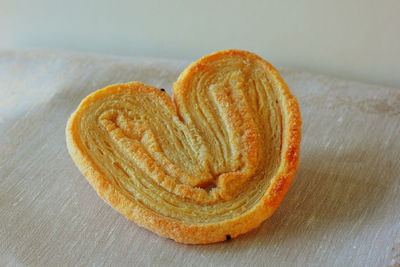 High angle view of dessert on table