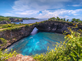 Scenic view of sea against sky