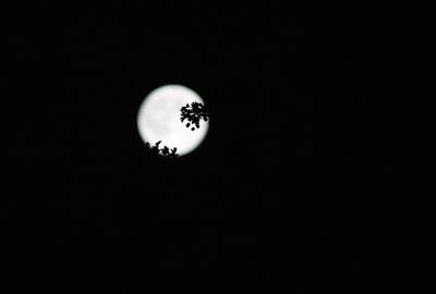 Close-up of moon over black background