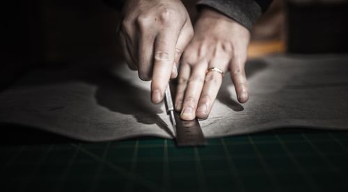 Close-up of person hand