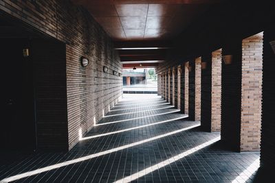 Empty corridor of building