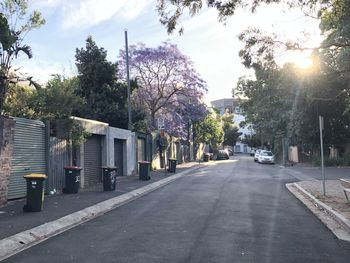 View of city street against sky