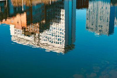 Reflection on the water in the city