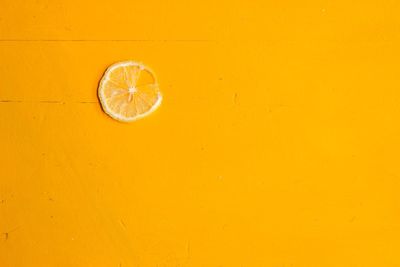 Close-up of yellow sweet lime slice