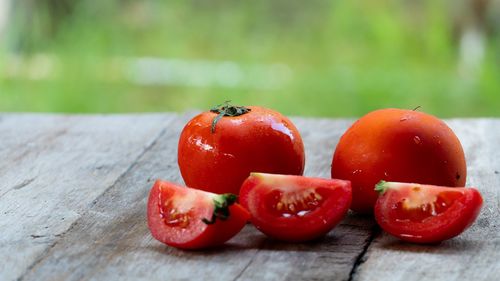 Close-up of fresh fruits on table