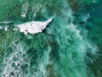 High angle view of sea