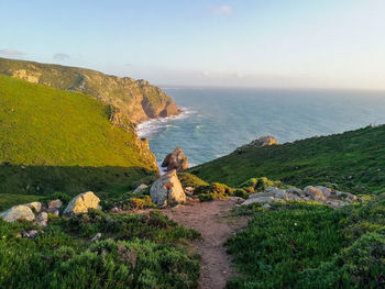 Scenic view of sea against sky