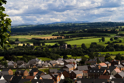 A view of a new estate in the town of penrith the gateway to the english lake district