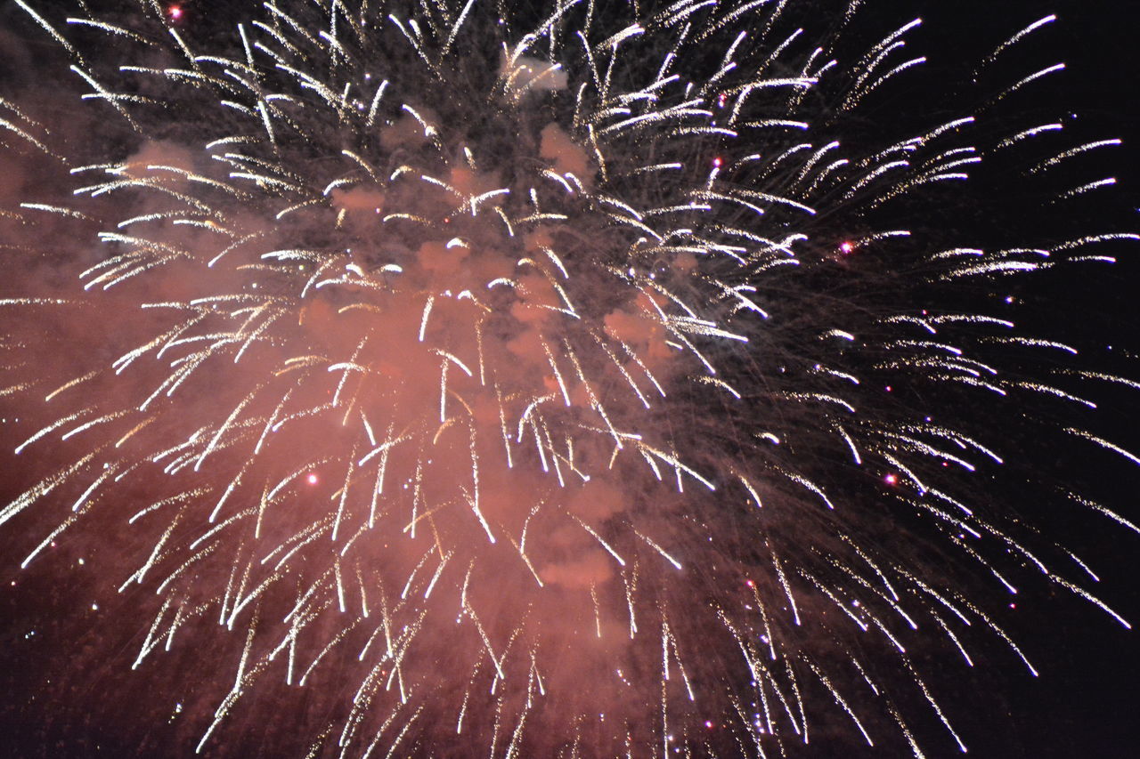 LOW ANGLE VIEW OF FIREWORK DISPLAY